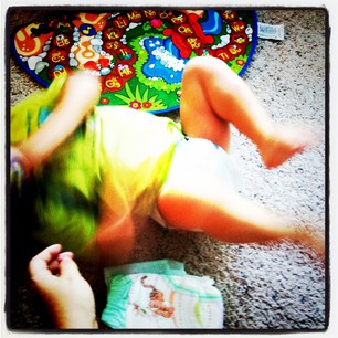 Squirmy Baby at Diaper Change Time