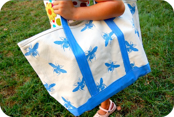 Mike & Marley Blue Bees Tote