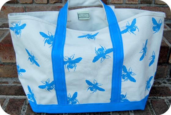 Mike & Marley Tote Blue Bees