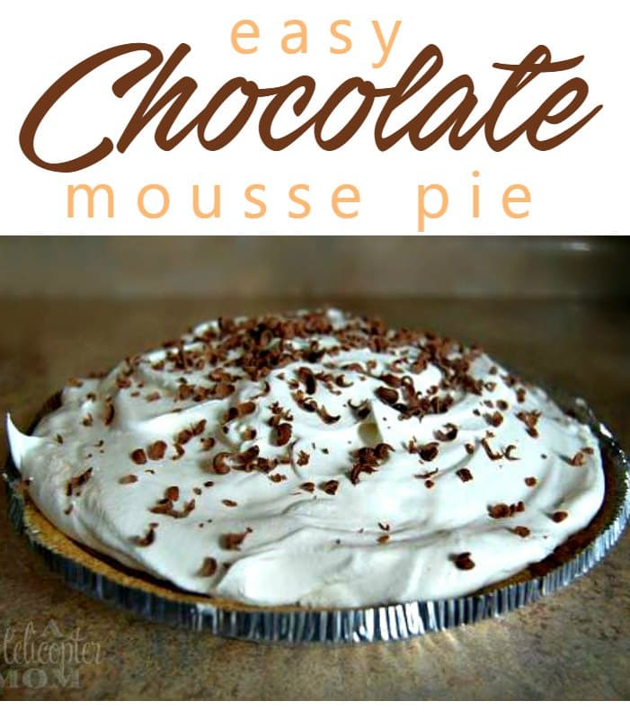 Easy Chocolate Mousse Pie 