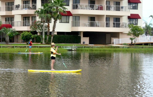 People Paddleboarding in Destin, Florida