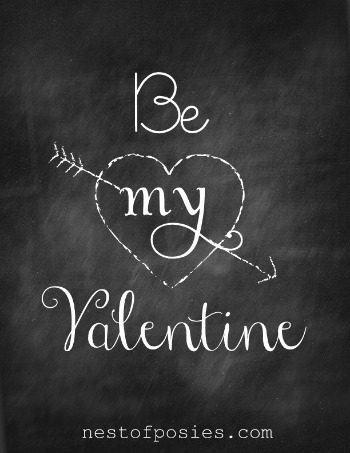 Be My Valentine Chalkboard