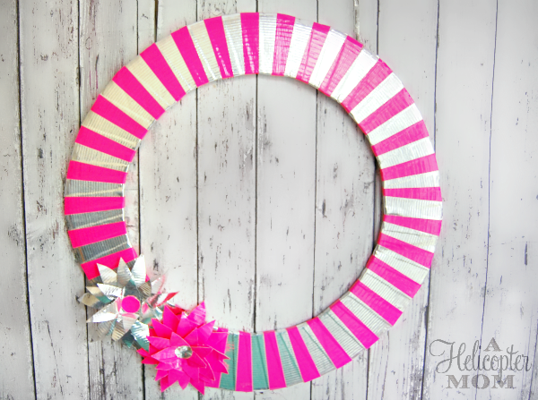 Easy Duck Tape DIY Wreath and Flowers