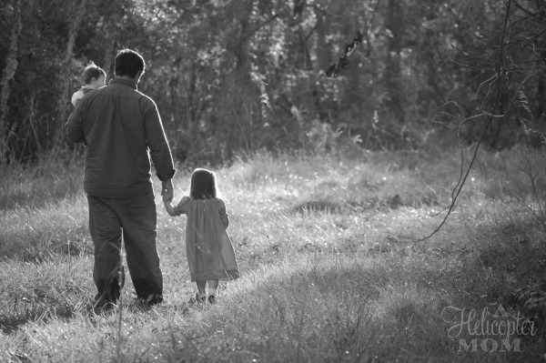 Dad Walking With Our Kids