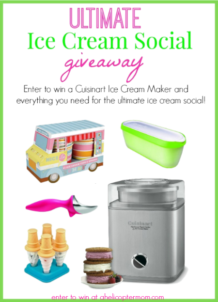 Ice Cream Social Giveaway at A Helicopter Mom