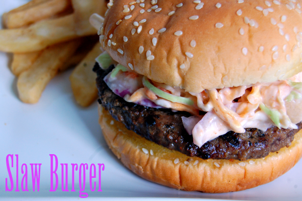 Slaw Burger - Kick up your cookout! #Recipe