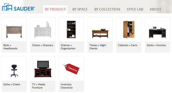 Sauder Easy Search By Product