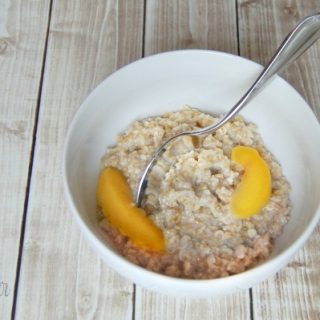 Peaches and Cream Steel Cut Oatmeal Recipe