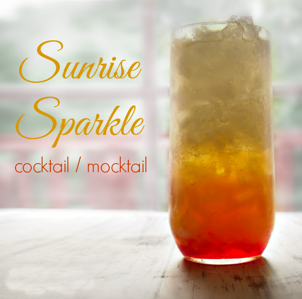 Sunrise Sparkle Cocktail Mocktail Recipe