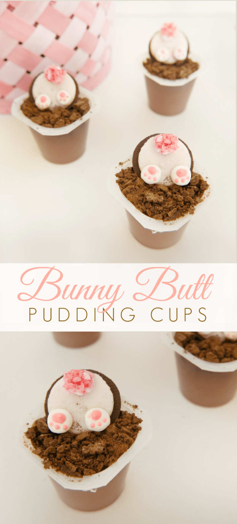 Bunny Butts Pudding Cups Easter Treats