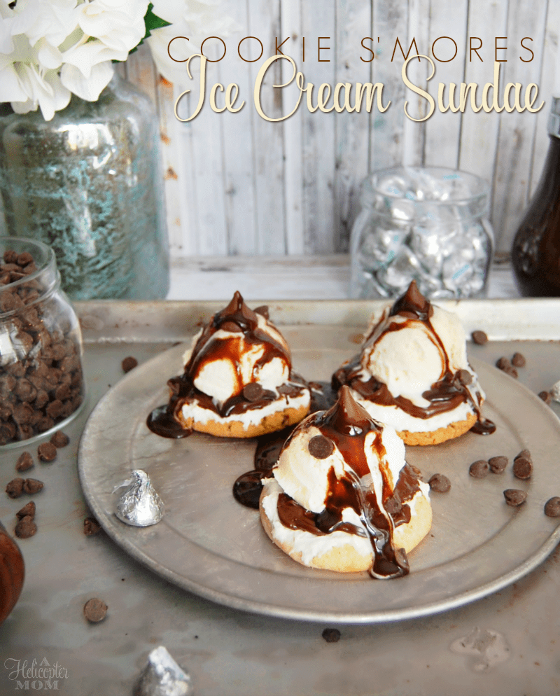 Cookie S'Mores Ice Cream Sundae Recipe - These are super easy and SO good! My kids love these for special treats.
