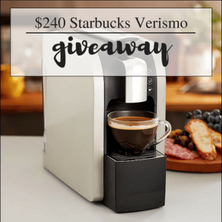 Starbucks Verismo Coffee Maker Giveaway $240