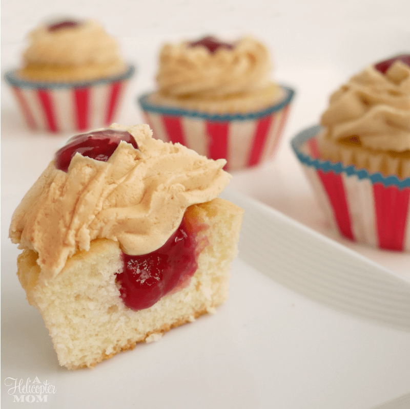 Peanut Butter and Jelly Cupcakes - Easy Recipe