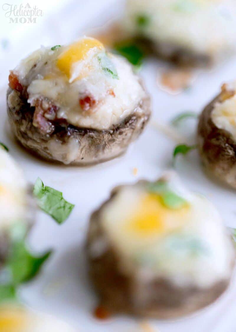 Easy Cheese and Bacon Stuffed Mushrooms Recipe
